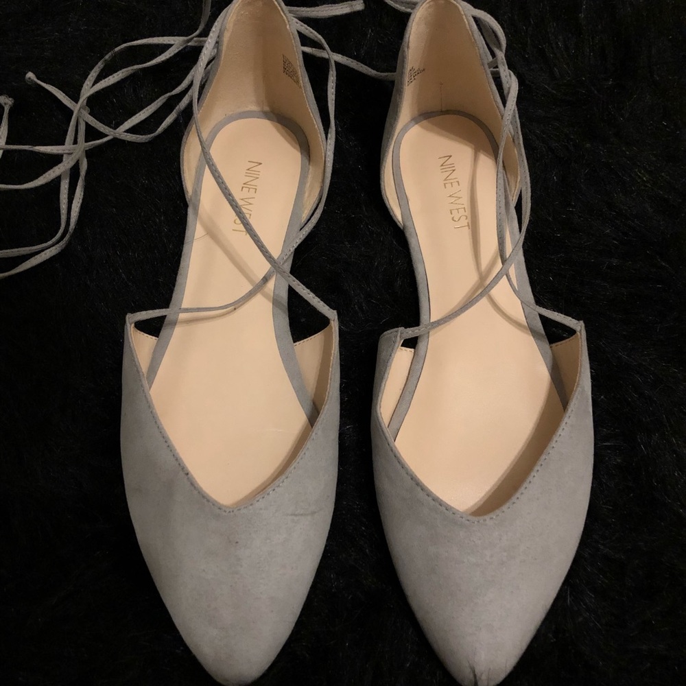 Nine West lace up flats